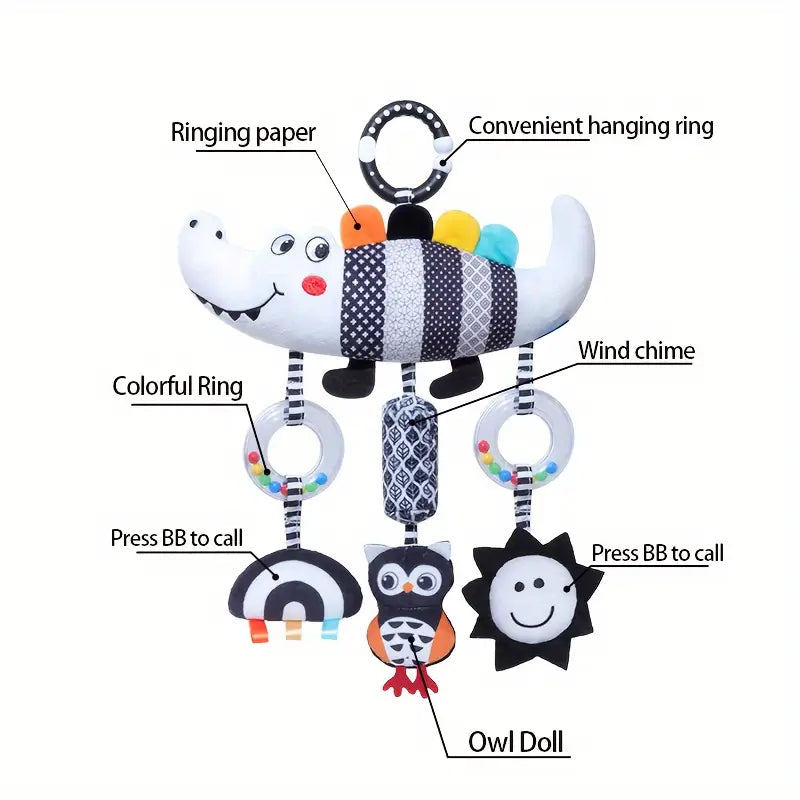 Baby Wind Chime Hanging Ornament Car Toy - Caterpillar or Crocodile